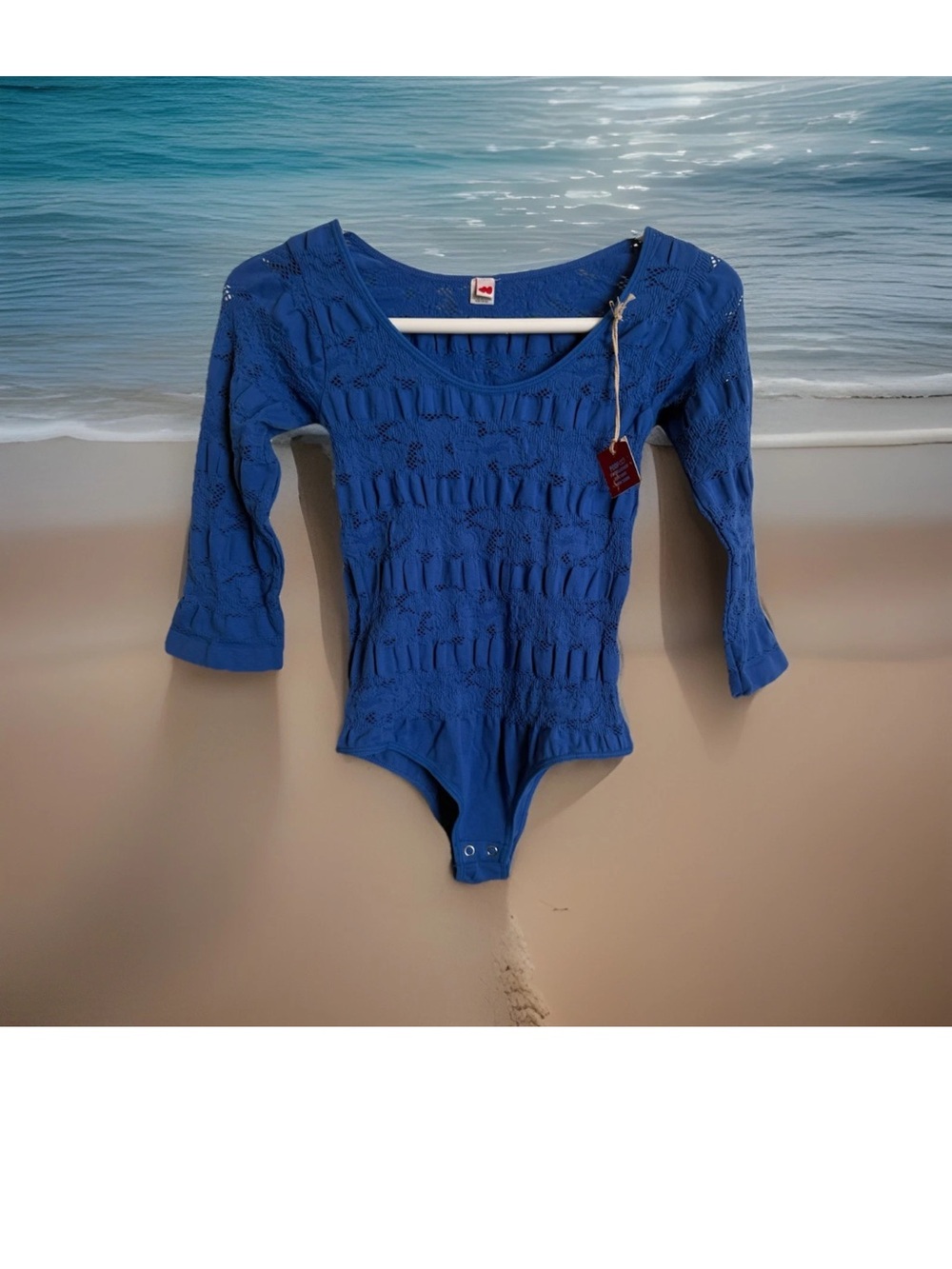 Poof! Royal Blue Knit Bodysuit